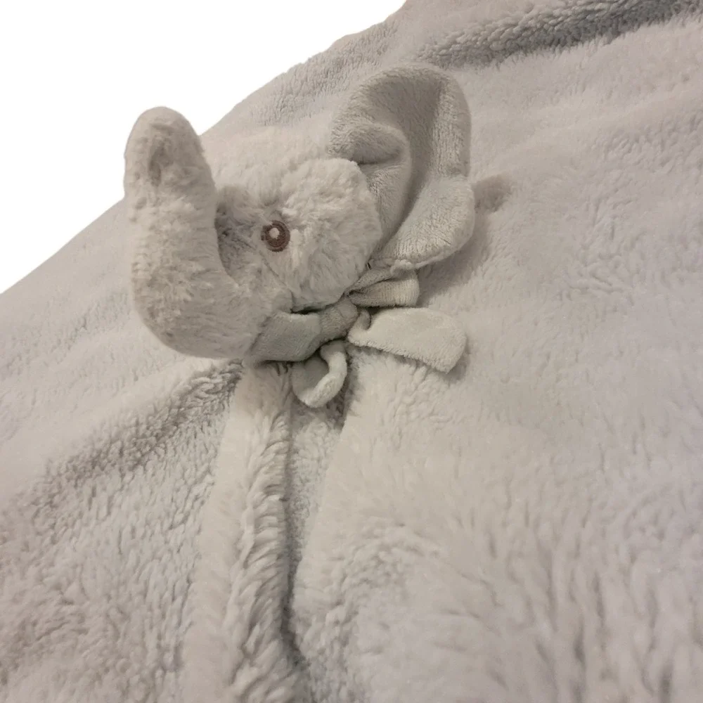 Little Miracles Lovey Baby Boy Elephant Security Blanket‎ Lovie 30x29 Blue